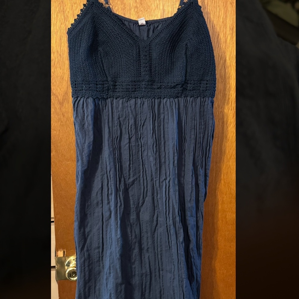 Navy Blue Long Tank Dress